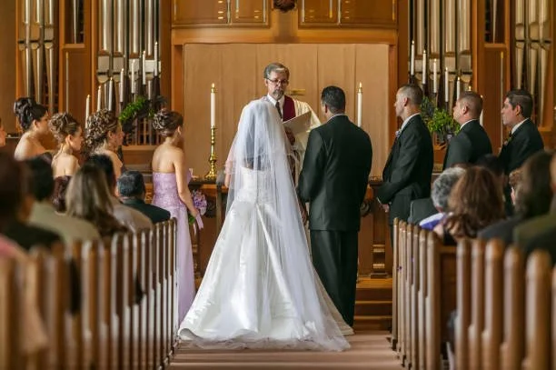 Casamento religioso: noivos