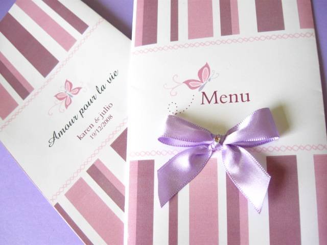 Casando pela segunda vez: menu personalizado