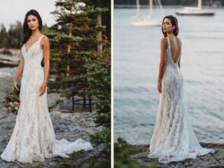 Vestido de noiva de renda guipir