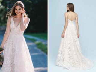 Vestido de noiva de renda guipir