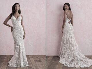 Vestido de noiva de renda guipir