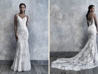 Vestido de noiva de renda guipir