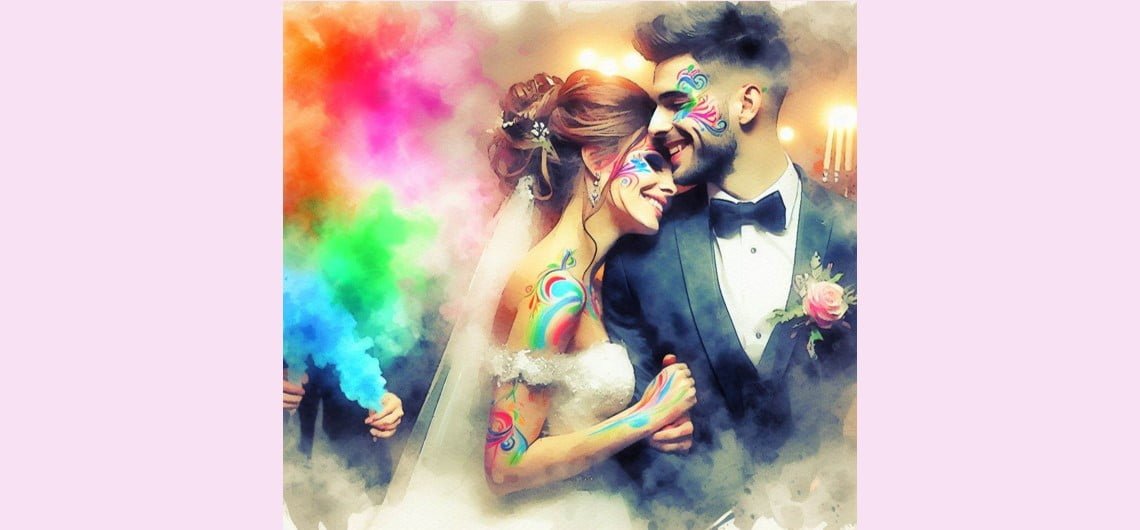 festival de cores casar no carnaval